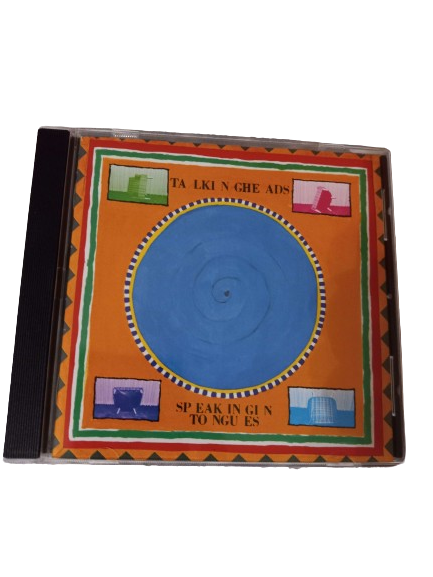 picture of Talking Heads' Speaking in Tounges album cover on a clear CD case